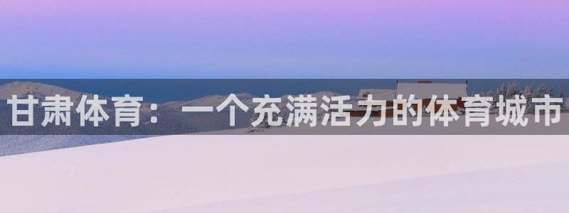 vsport体育官方正版app娱乐网站：甘肃体育：一